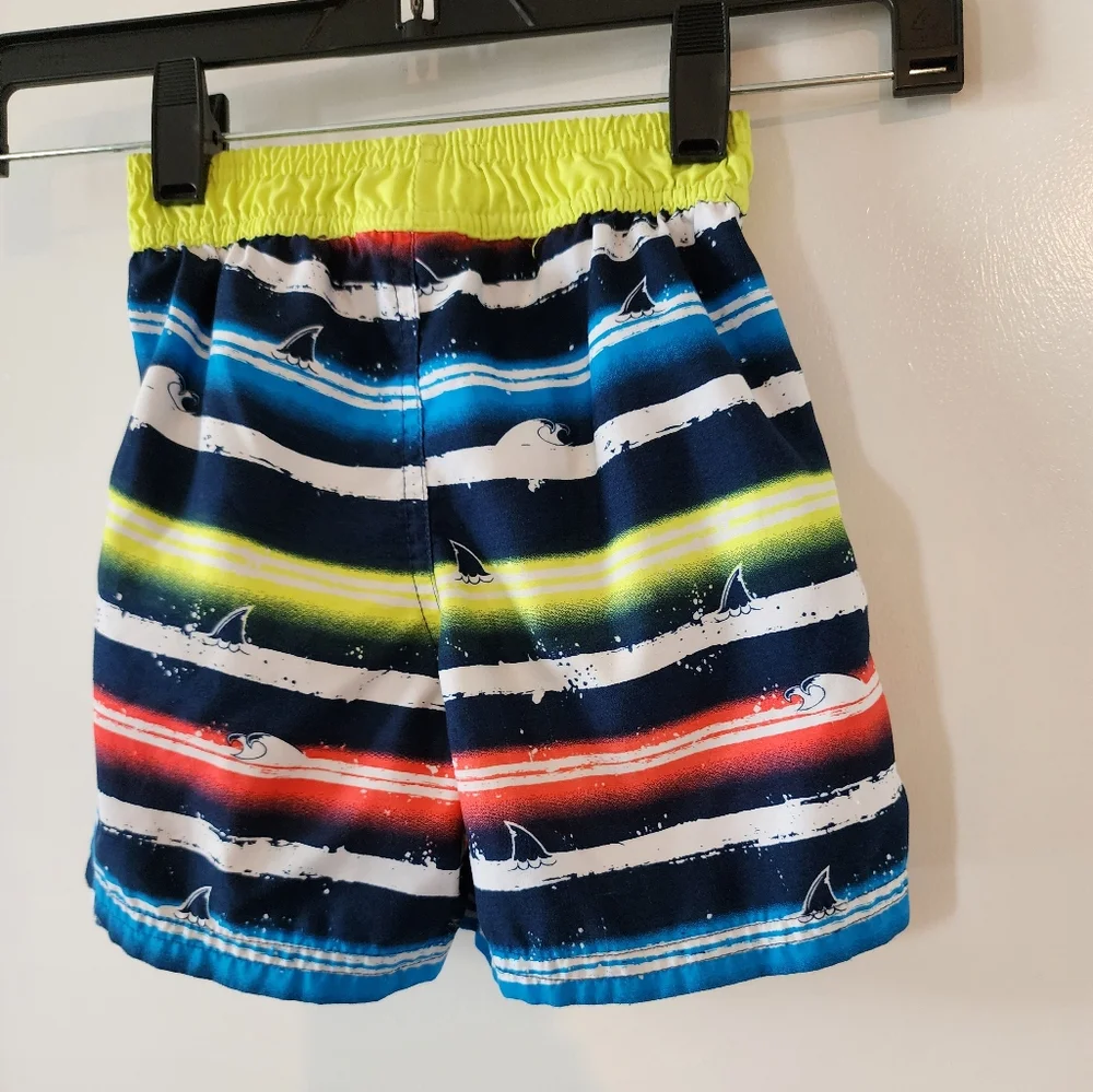 4t Floatimini striped sharks swim trunks true drawstring waist‎ Vacation Spring